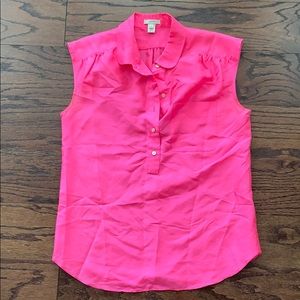 J. Crew Pink Silk Top